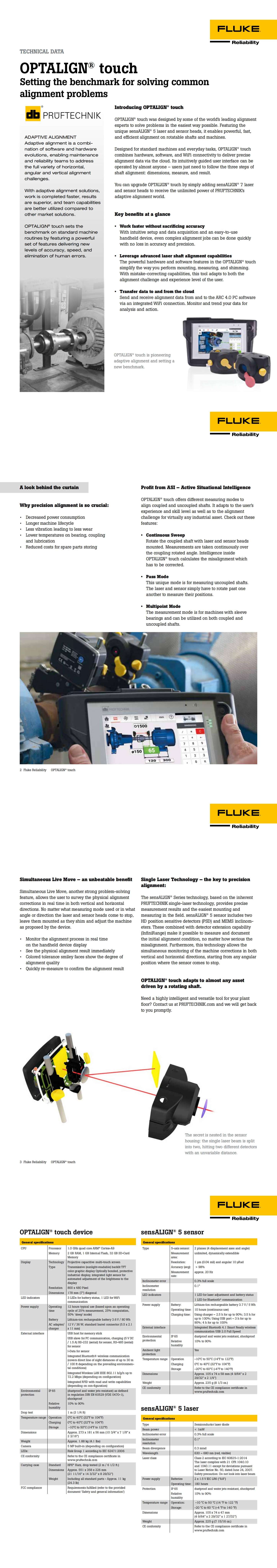 OPTALIGN Touch adaptability in laser shaft alignment.